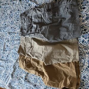 Men's Casual Shorts - Gray, Tan, and Brown